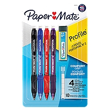 Paper Mate Profile Comfort Grip 0.7mm HB #2 Mechanical Pencils, 4 count