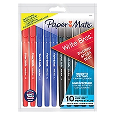 Paper Mate Write Bros Medium, Ballpoint Pens, 10 Each