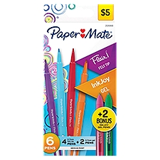 Paper Mate Inkjoy + Flair Pens, 6 count