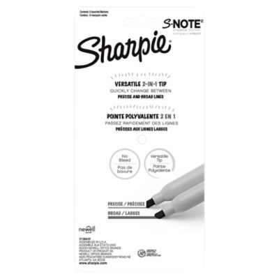Sharpie Super Permanent Markers, Fine Point, Black, 6 Count