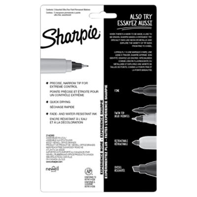 Sharpie Permanent Markers, Fine Point, Black, 5 Count 