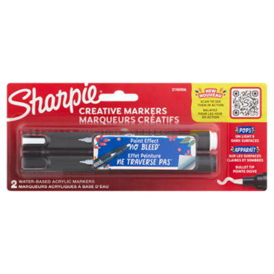 Sharpie Creative Water-Based Acrylic Markers, 2 Count