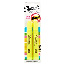 Sharpie Smear Guard Yellow Highlighter, 2 count