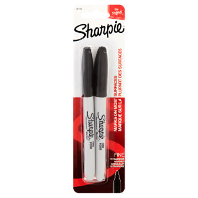 Sharpie The Original Black Fine Permanent Marker, 2 count