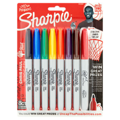Sharpie Assorted Fine Point Permanent Markers, 8 count ShopRite