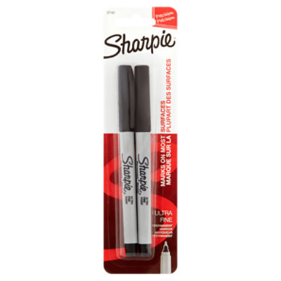 Sharpie Precision Black Ultra Fine Permanent Marker, 2 count