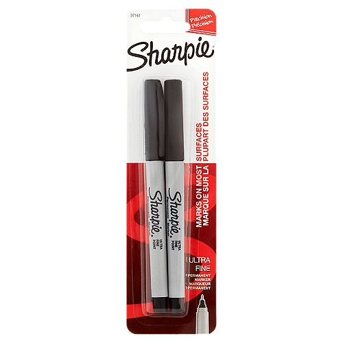 Sharpie Precision Black Ultra Fine Permanent Marker, 2 count