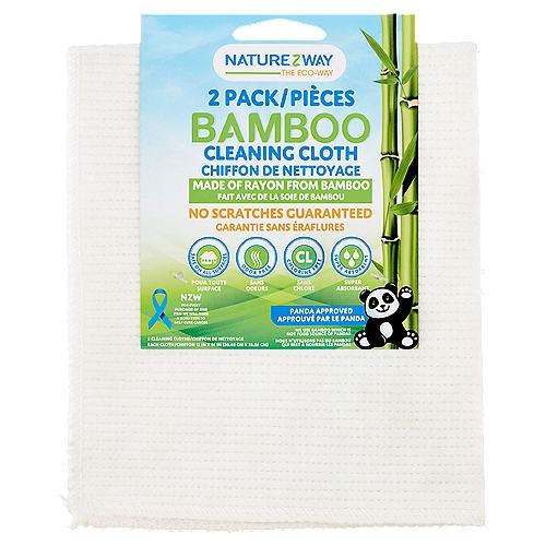 Naturezway Bamboo Cleaning Cloth, 2 count