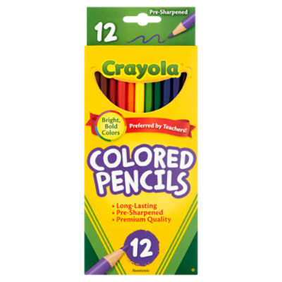 Crayola Nontoxic Colored Pencils, 12 Count