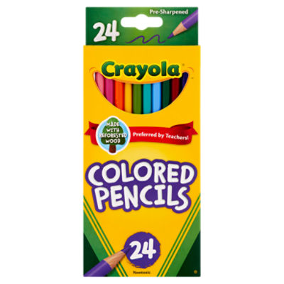 Crayola Nontoxic Colored Pencils, 24 count