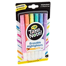 Crayola Highlighters Erasable, 6 Each