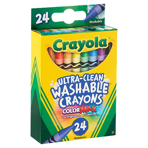 Crayola ColorMax Ultra-Clean Washable Crayons, 24 count