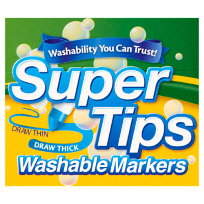 CRAYOLA Washable Super Tips , 20 Count - Washable Marker