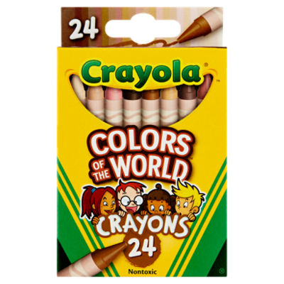 Crayola Colors of the World Nontoxic Crayons, 24 count, 24 Each