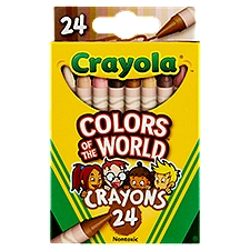 Crayola Colors of the World Nontoxic Crayons, 24 count, 24 Each