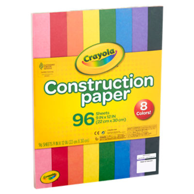 Crayola 8 Colors! Construction Paper, 96 count