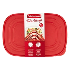 Rubbermaid Take Alongs 1 Gal Large Rectangles, Containers + Lids, 2 Each