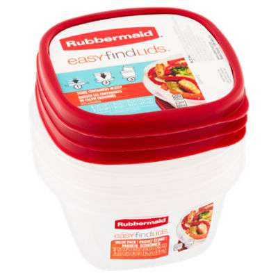 Rubbermaid Easy Find Lids Containers & Lids Value Pack, 3 count