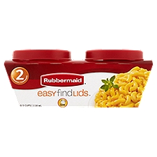 Rubbermaid Easy Find Lids 0.5 Cups Containers, 2 count