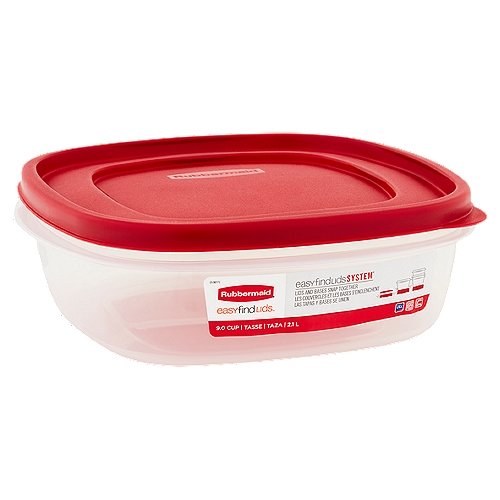 Rubbermaid Easy Find Lids 9.0 Cup Container