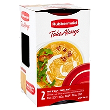 Rubbermaid Take Alongs 4 Cups Twist & Seal Containers & Lids, 2 count