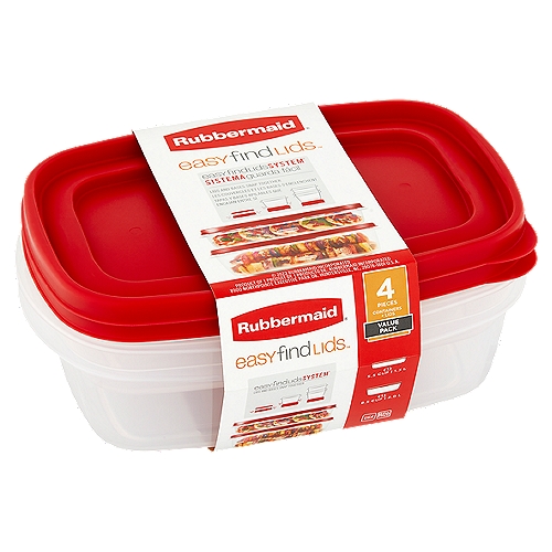 Rubbermaid Easy Find Lids Containers & Lids Value Pack, 2 count