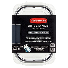 Rubbermaid Brilliance 4.7 Cup Stainshield Plastic Container