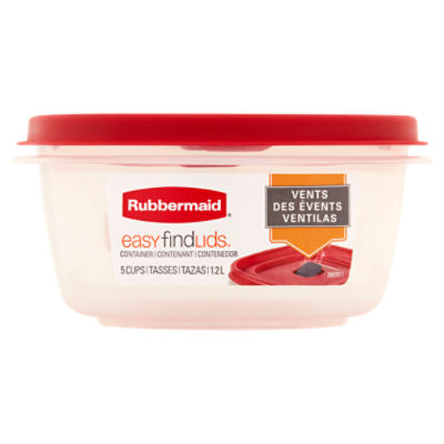 Rubbermaid Easy Find Lids Container, Easy Find Lids, 1.2 Liter, Plastic  Containers