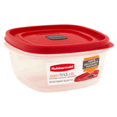 Rubbermaid Easy-Find Lid Food Storage Container, 5-Cups