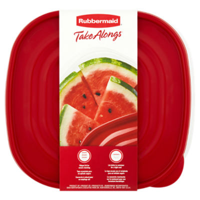 Rubbermaid Take Alongs 11.7 Cups Large Squares Containers & Lids, 2 count