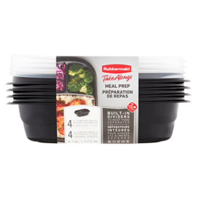 Rubbermaid Take Alongs Containers + Lids, Medium Bowls, 6.2 Cups - 3 bowls