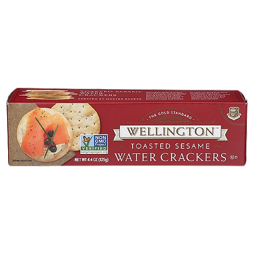 Wellington Toasted Sesame Water Crackers, 4.4 oz