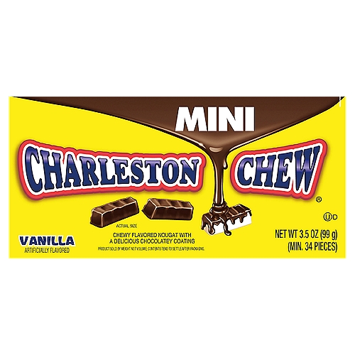 Chewy Flavored Nougat with a Delicious Chocolatey Coating Vanilla