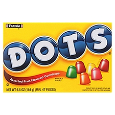 Tootsie Dots Candy Assorted Fruit Flavored Gumdrops, 6.5 Ounce