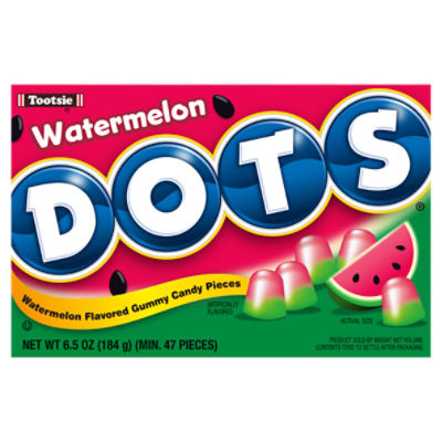 Tootsie Dots Watermelon Flavored Gummy Candy Pieces, 47 count, 6.5 oz