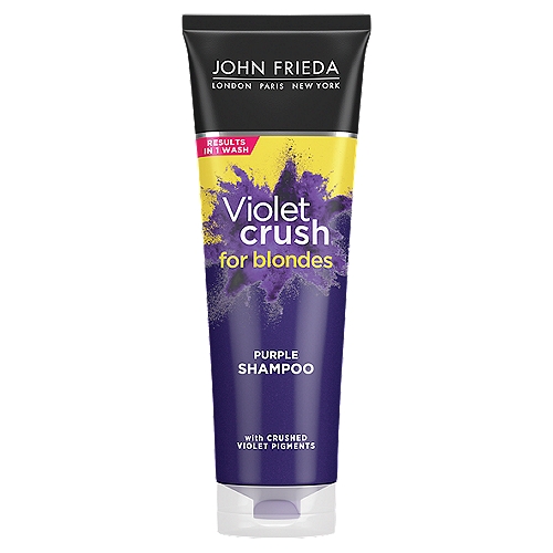John Frieda Purple Shampoo, Violet Crush For Blondes, Shampoo For Blonde Hair 8.3 oz