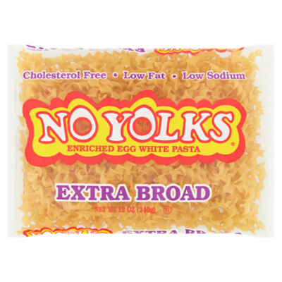 No Yolks Extra Broad Enriched Egg White Pasta, 12 oz, 340 Gram