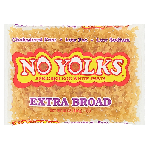 No Yolks Extra Broad Enriched Egg White Pasta, 12 oz