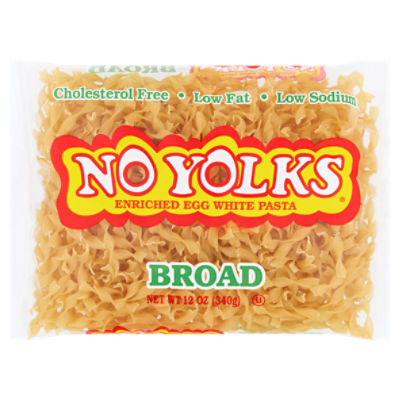 No Yolks Broad Enriched Egg White Pasta, 12 oz, 12 Ounce