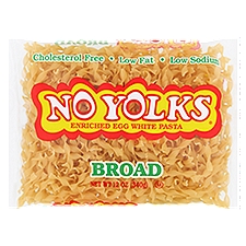 No Yolks Broad Enriched Egg White Pasta, 12 oz