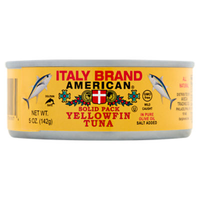 Italy Brand American Solid Pack Yellowfin Tuna, 5 oz