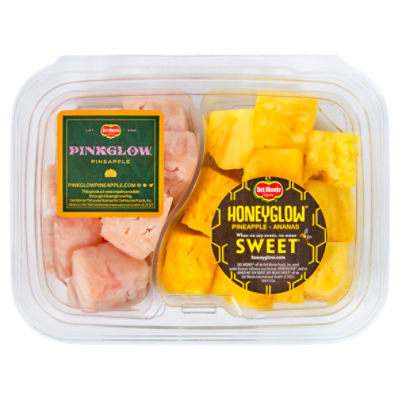 Del Monte Pinkglow Pineapple and Sweet Honeyglow Pineapple-Ananas Chunks, 12 oz