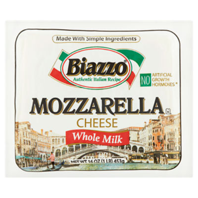 Biazzo Whole Milk Mozzarella Cheese, 16 oz, 16 Ounce