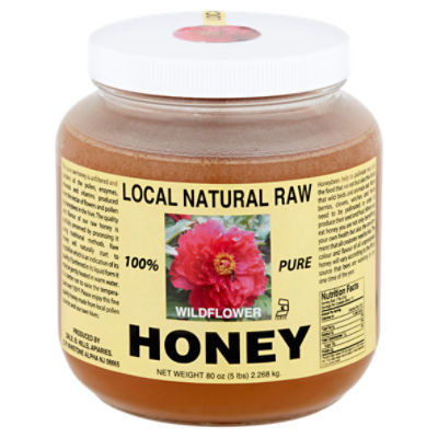 Local Natural Raw 100% Pure Wildflower Honey, 80 oz