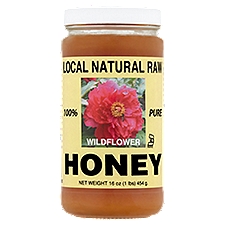Local Natural Raw 100% Pure Wildflower Honey, 16 oz