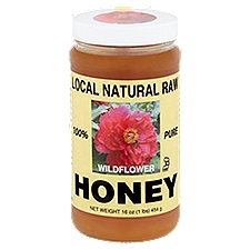 Local Natural Raw 100% Pure Wildflower Honey, 16 oz