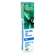 Desert Essence Mint Tea Tree Oil, Toothpaste, 7 Fluid ounce