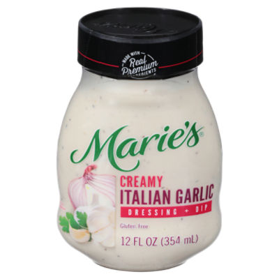 Marie's Creamy Italian Garlic Dressing + Dip, 12 fl oz