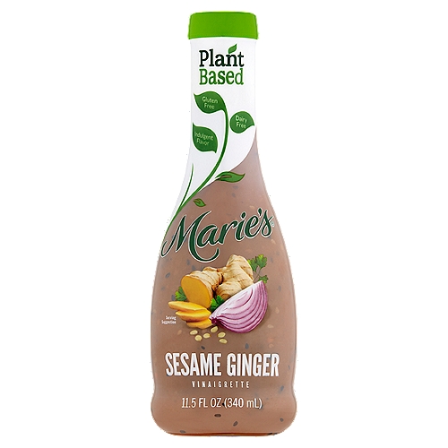 Marie's Plant Based Sesame Ginger Vinaigrette, 11.5 fl oz
All of Marie's Indulgent Plant-Based Dressings Are: Vegan, Gluten and Dairy Free