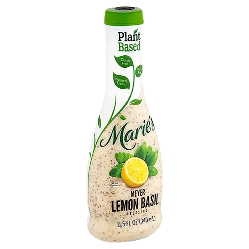 Marie's Meyer Lemon Basil Dressing, 11.5 fl oz
All of Marie's Indulgent Plant-Based Dressings are: Vegan, Gluten Free, Dairy Free